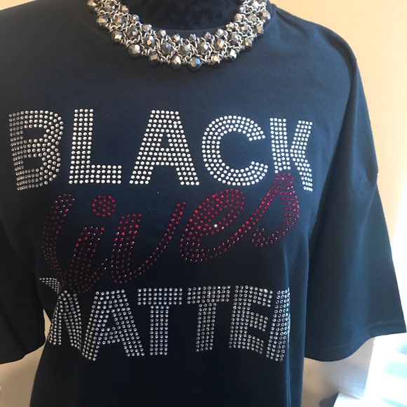 Black Lives Matter Rhinestone T-shirt - Picture 2 of 3